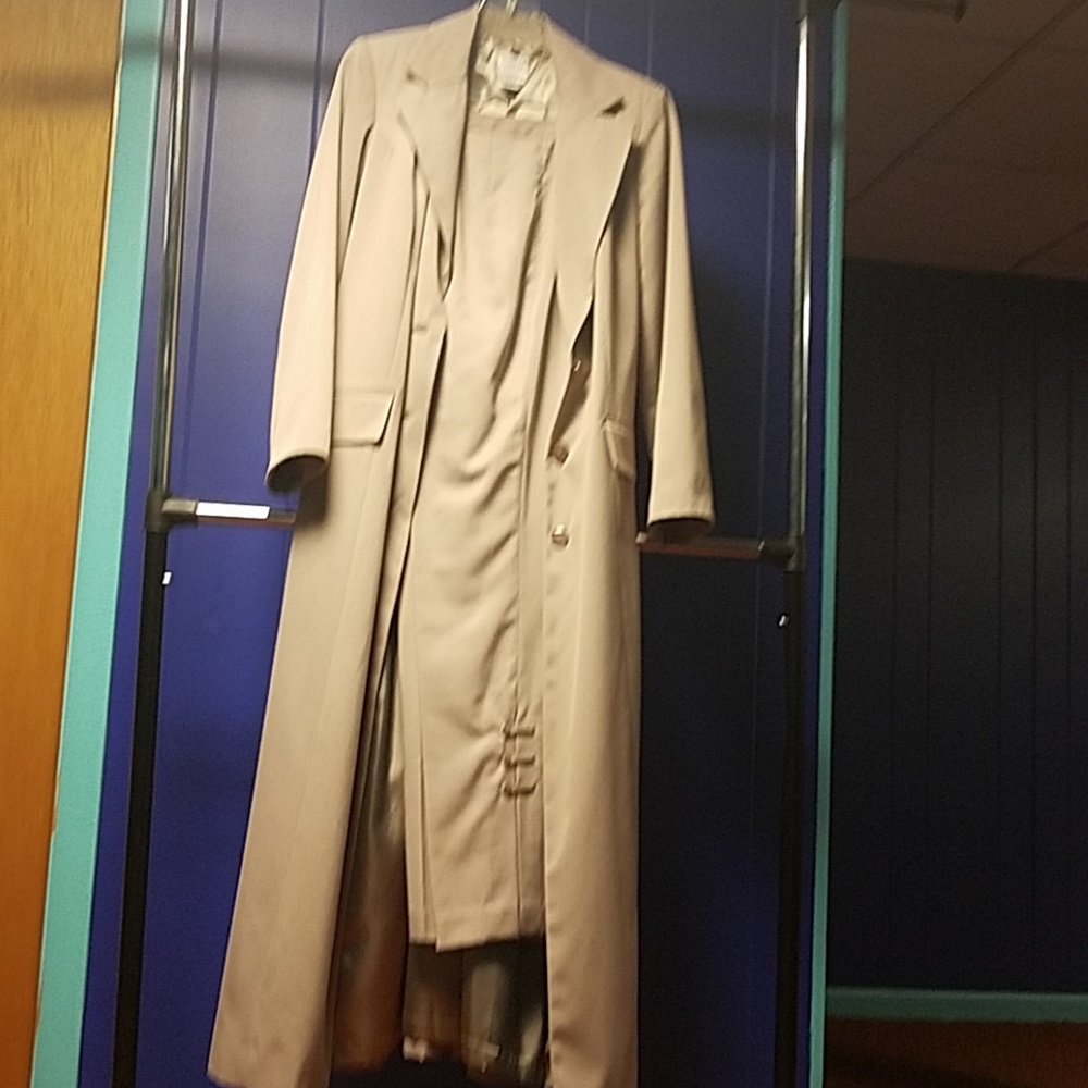 Together vintage trench coat pant suit sz 12